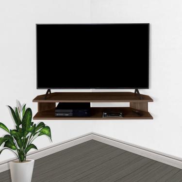 Imagem de Rack Suspenso Para Tv De Até 50” Aparador Bancada Estante De Canto Versati