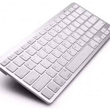 Imagem de Teclado Sem Fio Bluetooth Branco Para Tablet E Smartphone
