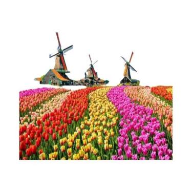 Imagem de Quebra-Cabeça De 500 Peças 46x28cm Com Pintura a Óleo De Paisagem, Bri