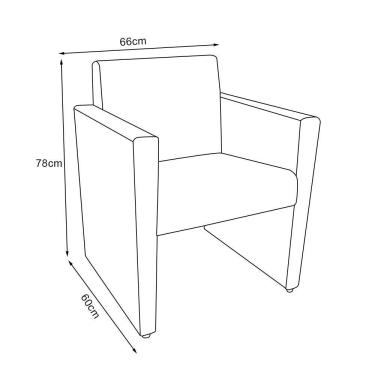 Imagem de Kit 2 Poltronas Nina Slim Em Tecido Sintético - Café - Cor: Marrom