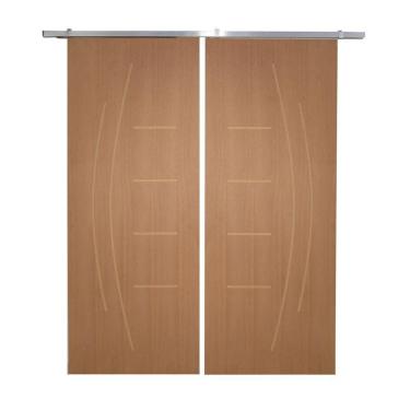 Imagem de Porta Dupla De Correr P- Verniz Frisada F08 - Smile - 210x120