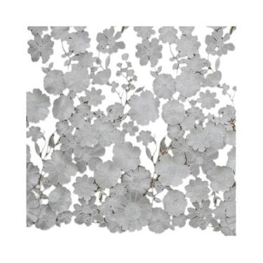 Imagem de Tecido De Renda 3D off White Com Bordado Em Tule E Apliques De Flores,