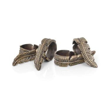 Imagem de Kit 2 Argolas De Guardanapo Complement Folha Vintage Copa Cia