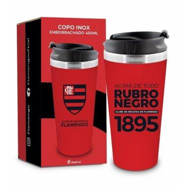 Imagem de Copo Inox Emborrachado Flamengo 450ML-Unissex