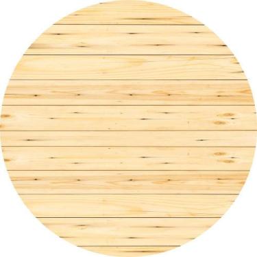 Imagem de Painel de Tecido Sublimado Redondo Textura de Madeira Caixote C/Elasti