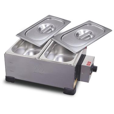 Imagem de Derretedeira Industrial 2 Cubas 2,5kg Dr2 Marchesoni Banho-maria Multiuso Inox 110v