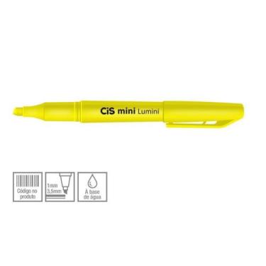 Imagem de Caneta Marca Texto Lumini Mini Amarelo Cis