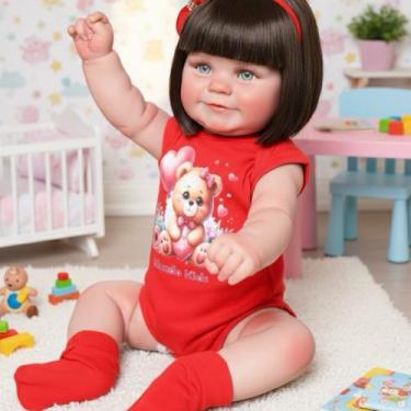 Imagem de Boneca Bebê Reborn Sophia Cabelo Castanho - Mundo Kids