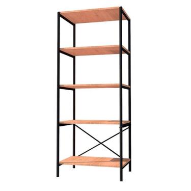 Imagem de Armário Multiuso Trento 5 Prateleiras Preto Demolição - Artefamol