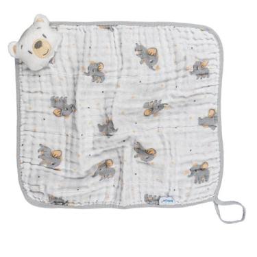 Imagem de Naninha Soft com Pelúcia e Prendedor de Chupeta 30cm x 38cm - BABY JOY