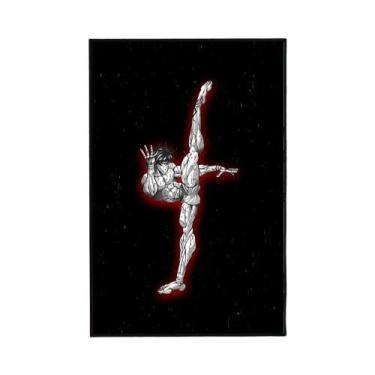 Imagem de Pôster Vintage De Anime Baki H-Hanma Sem Moldura Em Papel Kraft Para D