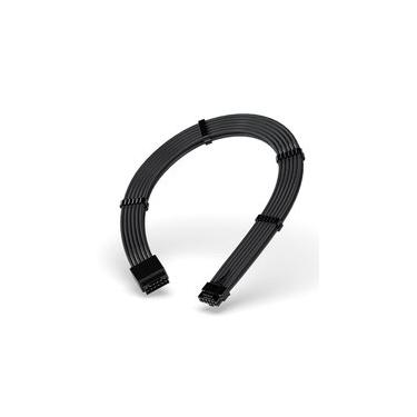 Imagem de Cabo Extensor de Fonte Rise Mode Sleeved 12VHPWR, PCIE 5.0 16pin (12+4), 60cm, Preto - RM-SL-02-12VHPWR-FB