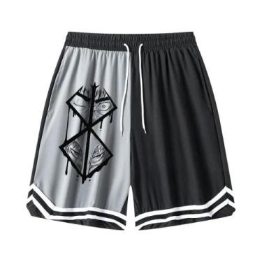 Imagem de Shorts De Treino De Basquete Masculinos De Secagem Rápida E Respirávei