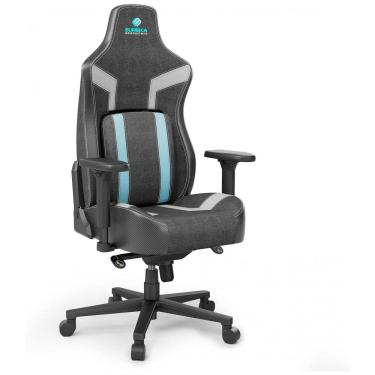 Imagem de Cadeira Gamer Ergonômica com Suporte para Lombar, EUREKA, Preto e Azul