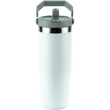 Imagem de Copo Térmico Inox 887ml com Canudo Flip e Isolamento a Vácuo – 9h Gelado / 5h Quente