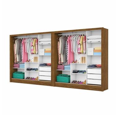 Imagem de Closet Casal Duplo Dubai 6 Portas Plus 6 Gavetas Cinamomo Com Off White