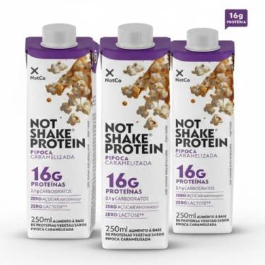 Imagem de Kit 3 Suplemento Not Shake Protein Pipoca Caramelizada 250Ml - Notco
