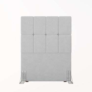 Imagem de Cabeceira Solteiro 90cm Boucle Estofada Design Moderno para Quarto Linea Cinza