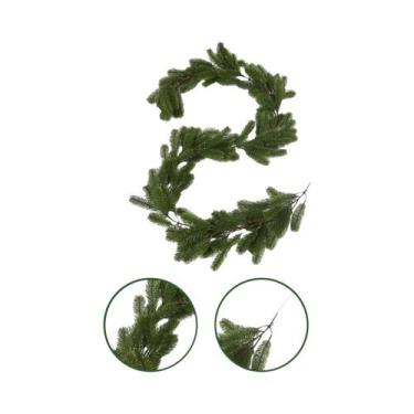 Imagem de Guirlanda Artificial De Pinheiro Para Decoração De Natal, Uso Interno 
