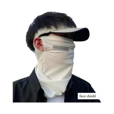 Imagem de Máscara Facial Masculina plus Size De Seda Gelada Com Proteção Solar E