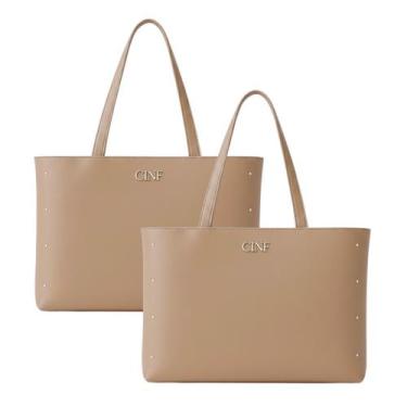 Imagem de Bolsa Sacola Feminina Grande De Ombro Kit 2 Peças - CF Ecommerce, Amên