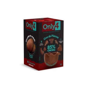 Imagem de Ovo de Pascoa Vegano Sem Glúten ONLY4 Puro 85% 160g