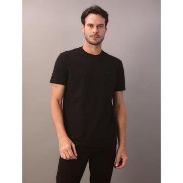 Imagem de Camiseta Masculina Piquet Patch Borracha Calvin Klein - Preto-Masculino