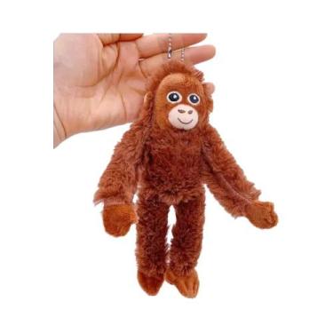 Imagem de Pingente De Macaco Fofo, Boneco De Pelúcia Macio, Chaveiro Para Bolsa,