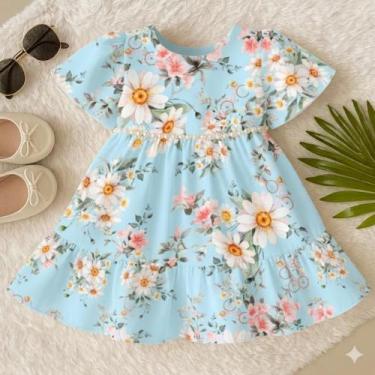 Imagem de Vestido Infantil Menina com Cinto de Pérola Festa de Luxo Moda Princes