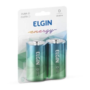 Imagem de Pilha alcalina grande D com 2 unidades - Elgin
