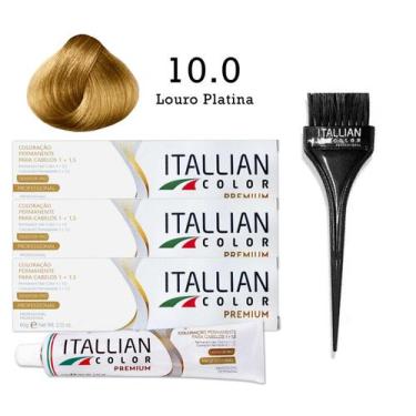 Imagem de 3 Unidades Coloração 10.0 Louro Platina  Itallian Color - Itallian Hai