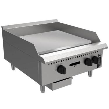Imagem de Chapa a Gás Industrial de Mesa Venâncio Aço Inox Manual 60cm Prime 19m