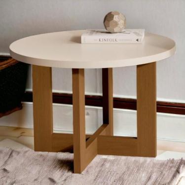 Imagem de Mesa de Centro JB 8001 Pérola e Nature Bechara - JB Móveis