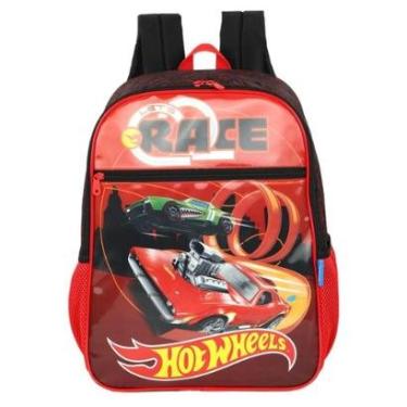 Imagem de Mochila de Costas Hot Wheels Carro Juvenil Escolar Corrida-Masculino