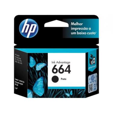 Imagem de Cartucho de Tinta HP 664 Preto F6V29AB F6V29A  1115 4536, Preto