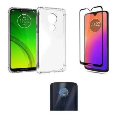 Imagem de Capa Capinha + Pelicula 3d + Lente Camera Moto G7 Power - Universo