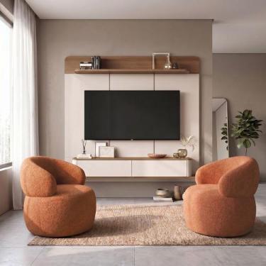 Imagem de Conjunto Sala Painel Home Concept para Televisão 70 Polegadas com 2 Po