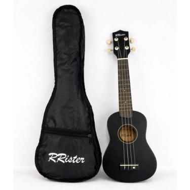 Imagem de Ukulele Acústico Soprano RRister Capa Música 3 Paletas E Afinador, Pre