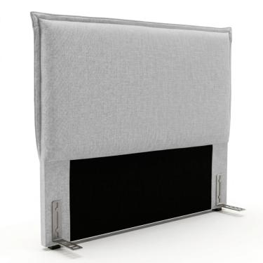 Imagem de Cabeceira Para Cama Box Casal Padrão Virella 140cm Moderna com Frame Linho Cinza Claro...