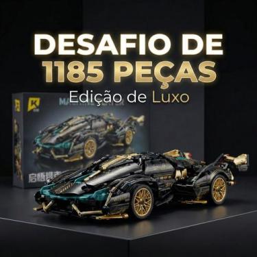 Imagem de Carro Bloco De Montar Super Esportivo 1185 Peças Technic Luxo Com Caix