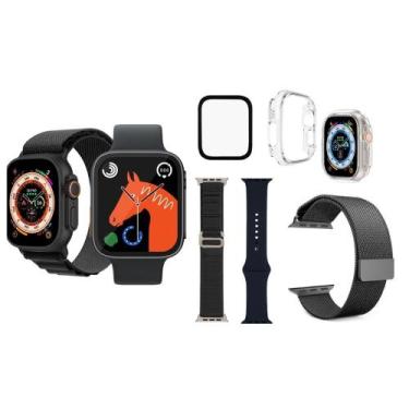 Imagem de Smartwatch Hw8 Ultra Luxo Combo Pulseiras Extra Pelicula Case Watch 8 
