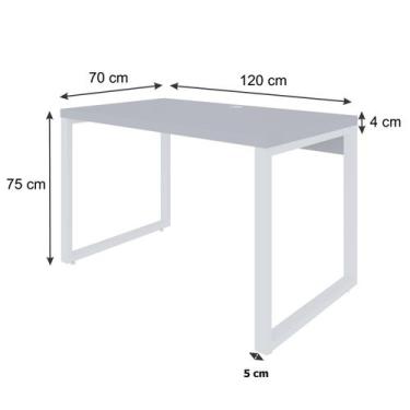 Imagem de Mesa de Escritório Operacional Yon 120cm Est.Branca - Metalig