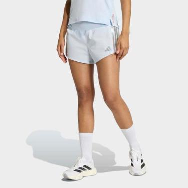Imagem de Shorts Adidas Adizero Hekiden Feminino, Prata, GG