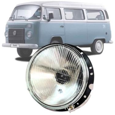 Imagem de Farol Dianteiro Fusca Kombi Lente Vidro 76 77 78 80 82 85 88 89 90 91 