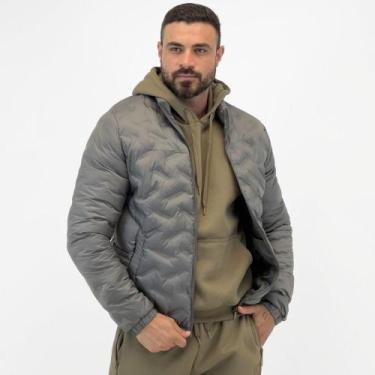 Imagem de Jaqueta Sea Surf Nylon Gola Alta Masculina, M, Cinza