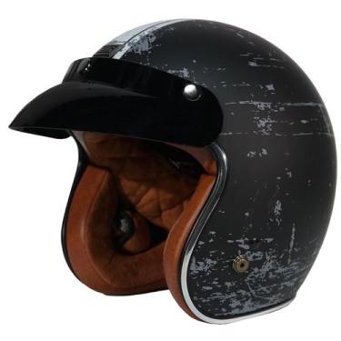 Imagem de Capacete Aberto Moto Origine Primo Custom Relic Preto Fosco, Preto Fos