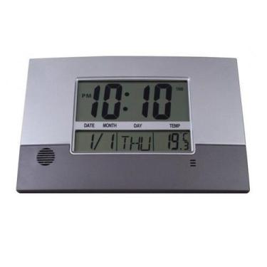 Imagem de Relógio Parede Mesa Digital Herweg 6473 071 Calendario Termometro