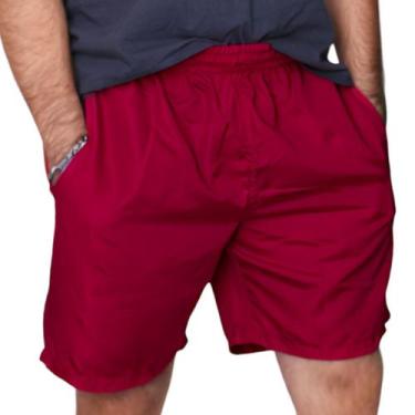 Imagem de Short Tactel Masculino Colorido Bermuda Lisa - Repelique, M, Marsala