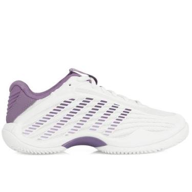 Imagem de Tênis K-Swiss Hypercourt Express 3 - Clay - Saibro - Branco e Roxo, 39
