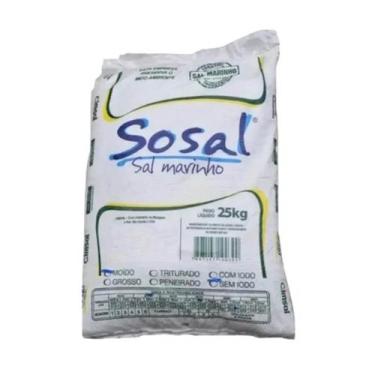 Imagem de Sal Grosso Marinho Sem Iodo (Mossoró)  Saco 25kg - Só sal